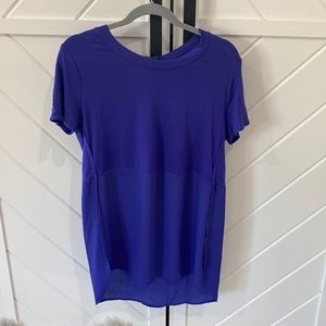 Royal blue T-shirt blouse
